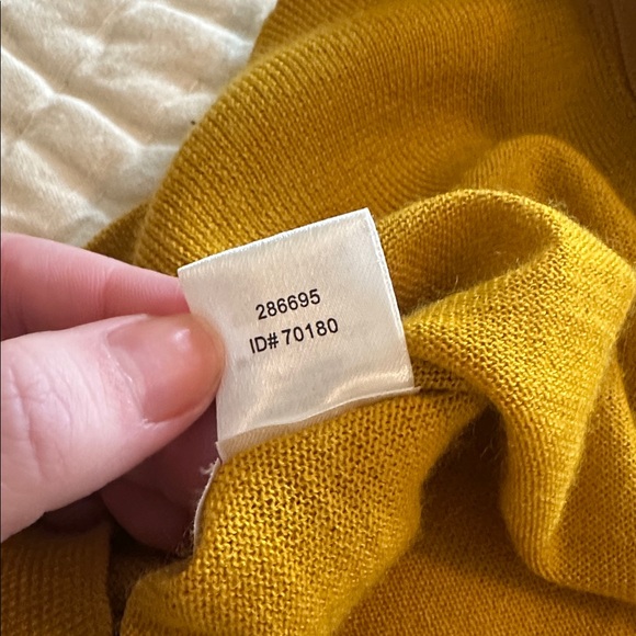 LOFT Golden Yellow V-Neck Knit Cardigan - Picture 6 of 6